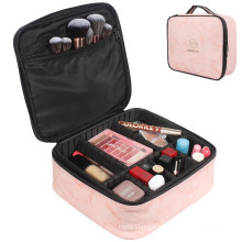 PU Leather Custom Waterproof Travel Organizer Cosmetic Bag Portable Brushes Makeup Case